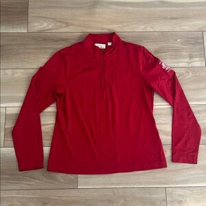 Chic Red Long Sleeve Women's Top